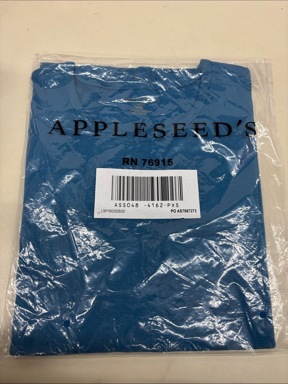 NWT Sealed Appleseed's Men's Short Sleeve Crew Tee - Blue